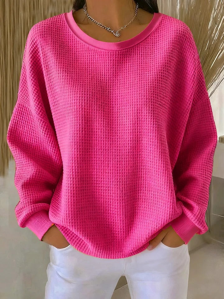 Scarlet Cozy Waffle Knit Sweater