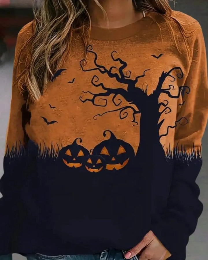 Women's Plus-Size Inclusive Halloween Crewneck Sweatshirt & Graphic Pullover