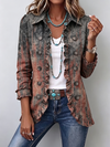 Benita | Textured Gradient Jacket with Ruffles