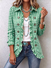 Purification | Gingham Check Jacket with Ruffles