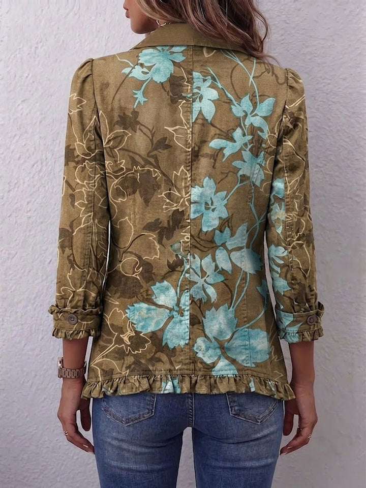 Salud | Ruffled Floral Layering Jacket