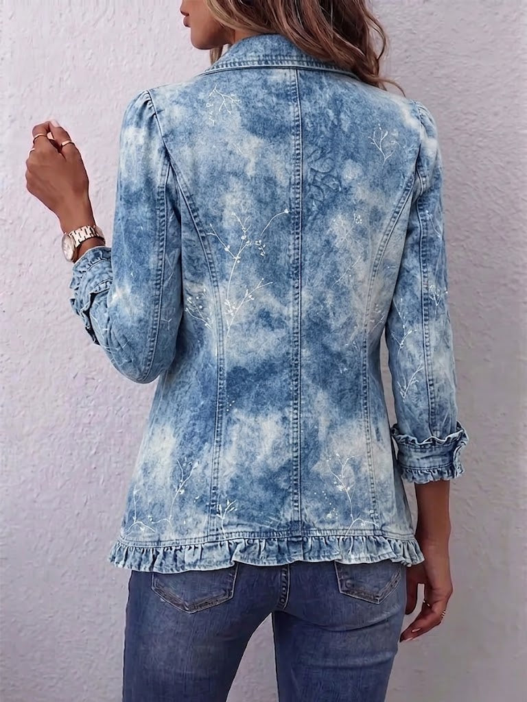 Genoveva | Botanical Gradient Jacket with Ruffles