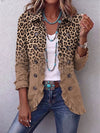 Angels | Leopard Print Gradient Jacket with Ruffles
