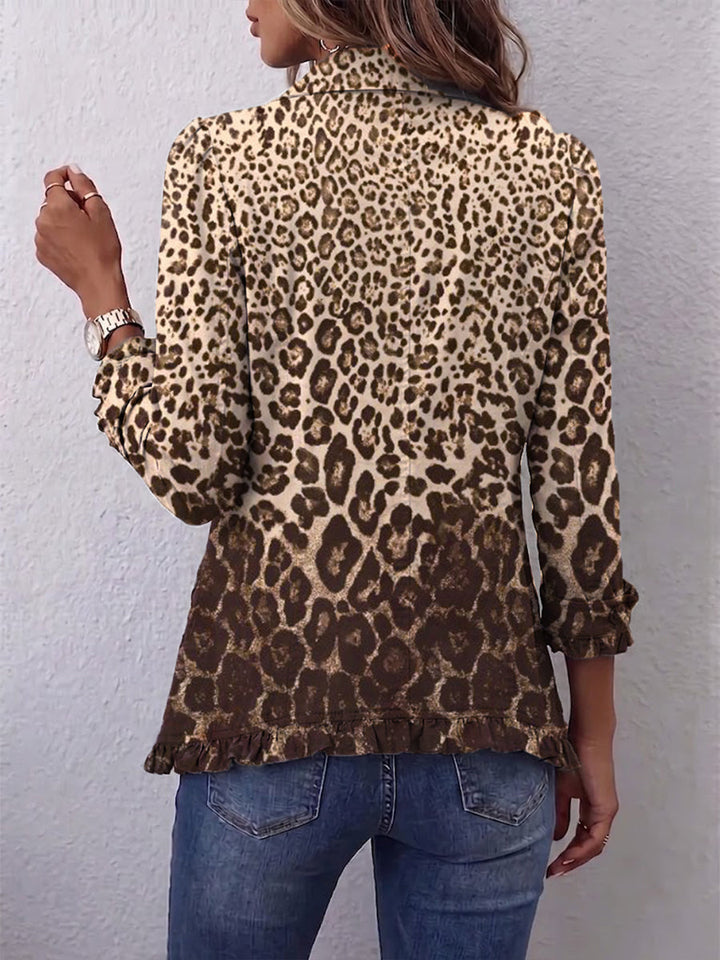 Nazareth | Leopard Print Jacket with Ruffles
