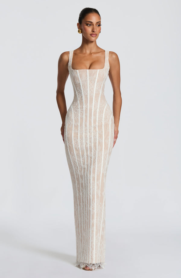 Celeste | Women's Elegant Square Neck Maxi Dress