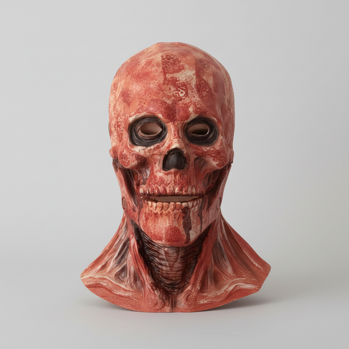 Dual-Layer Peel-Off Clown and Skull Latex Halloween Mask