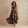Flora | Women's Floral One-Shoulder Dress | Maxi