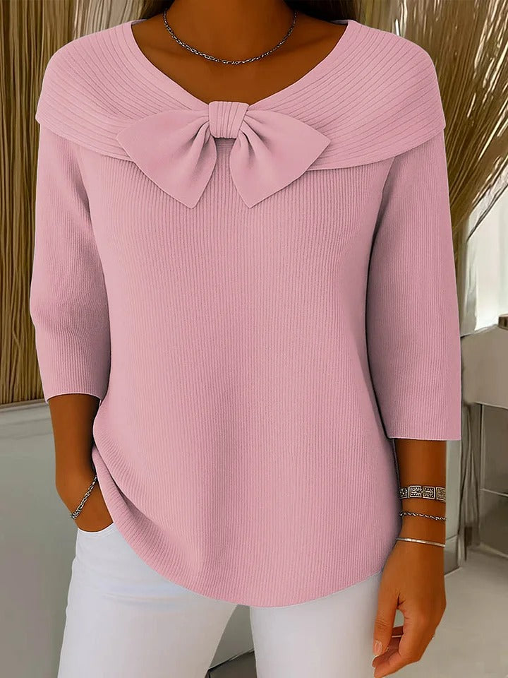 Giana Elegant Bow Knit Sweater