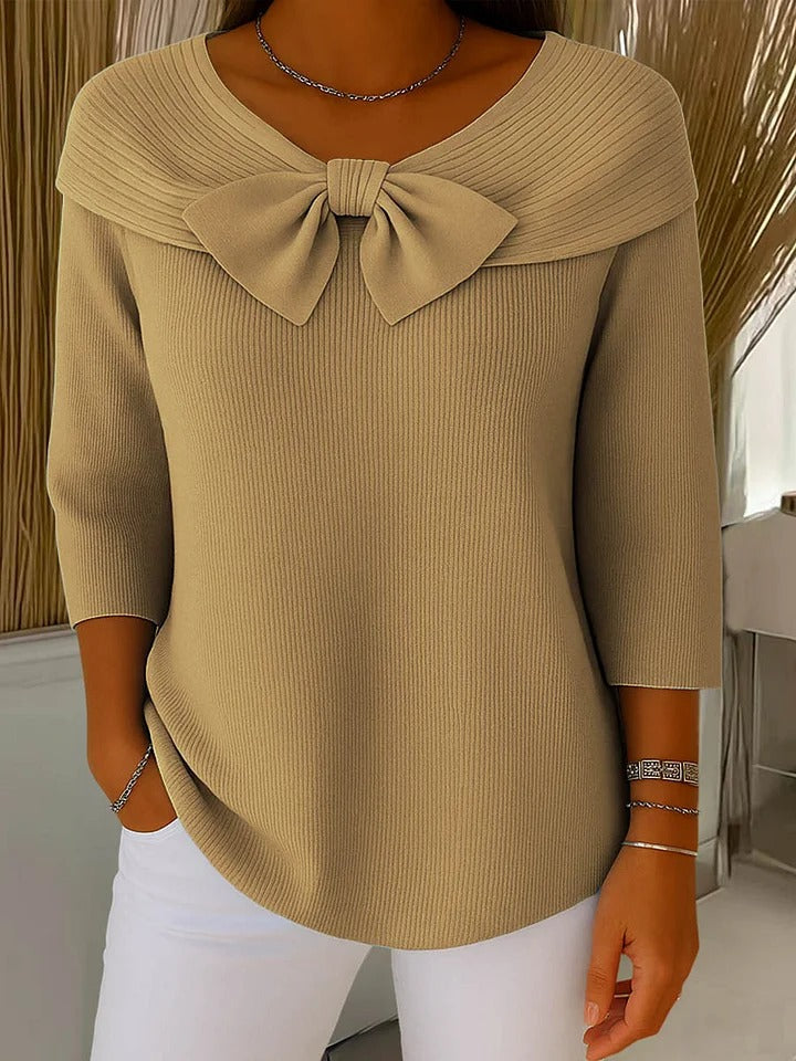 Giana Elegant Bow Knit Sweater