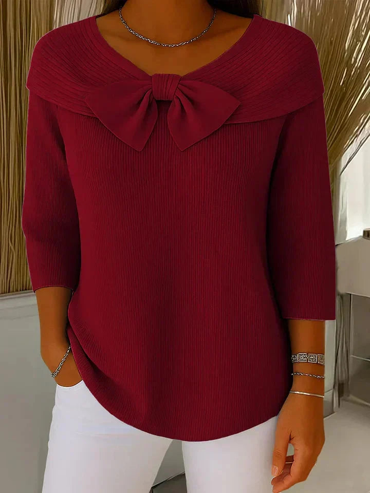 Giana Elegant Bow Knit Sweater