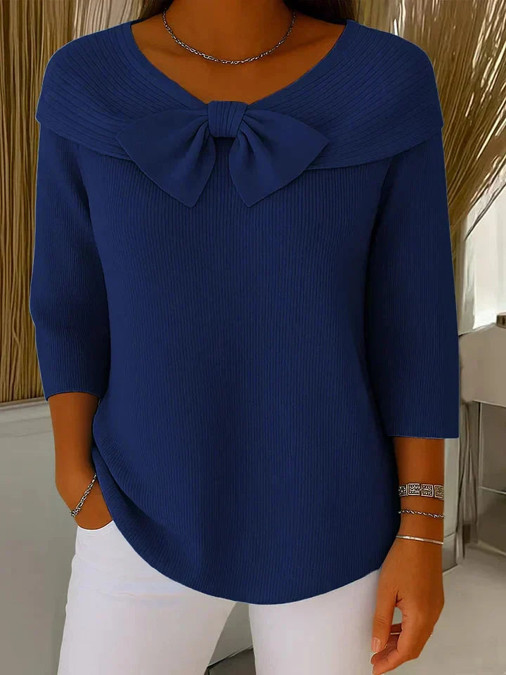 Giana Elegant Bow Knit Sweater