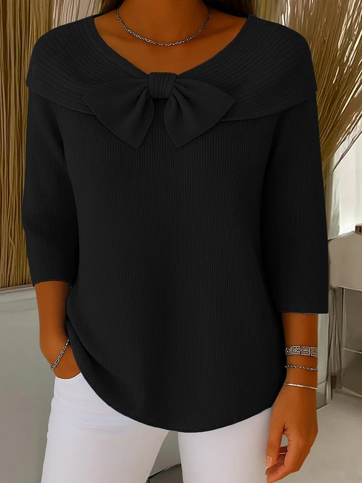 Giana Elegant Bow Knit Sweater