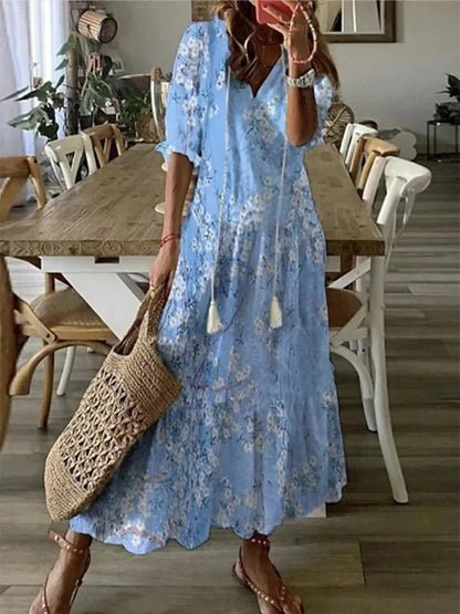 Luna | Summer Boho Midi Dress