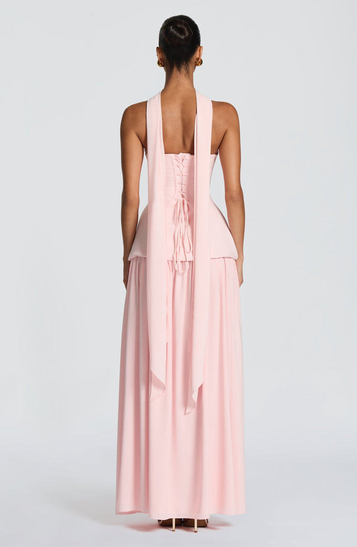 Juliette | Women's Evening Crepe Corset Maxi Dress