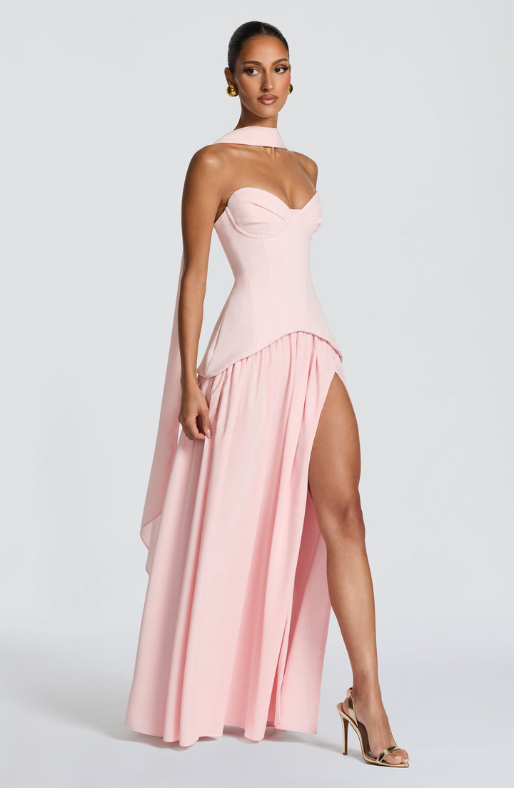 Juliette | Women's Evening Crepe Corset Maxi Dress