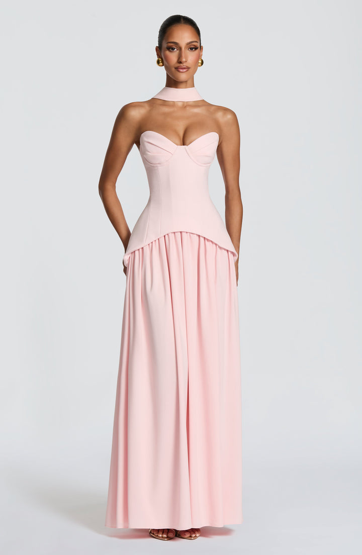 Juliette | Women's Evening Crepe Corset Maxi Dress