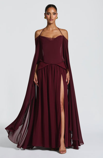 Juliette | Women's Evening Crepe Corset Maxi Dress