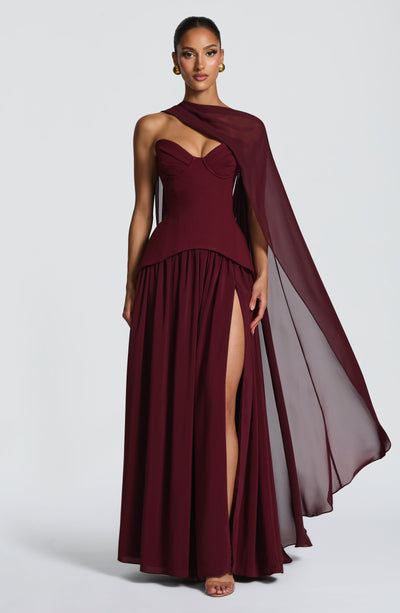 Juliette | Women's Evening Crepe Corset Maxi Dress