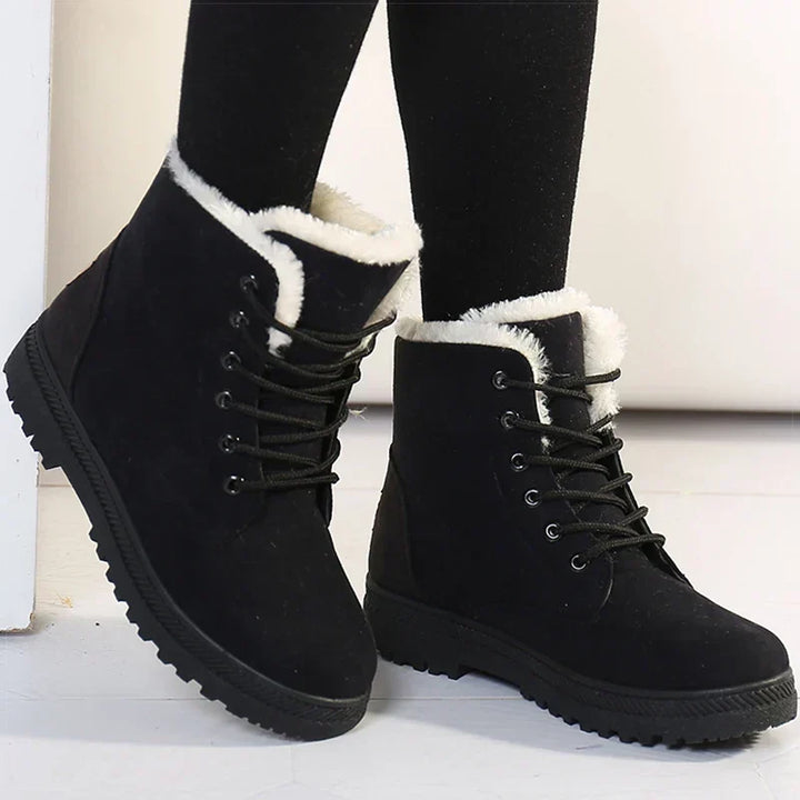 Helen | Women's Faux Fur Lined Winter Boots | Lace-Up Ankle