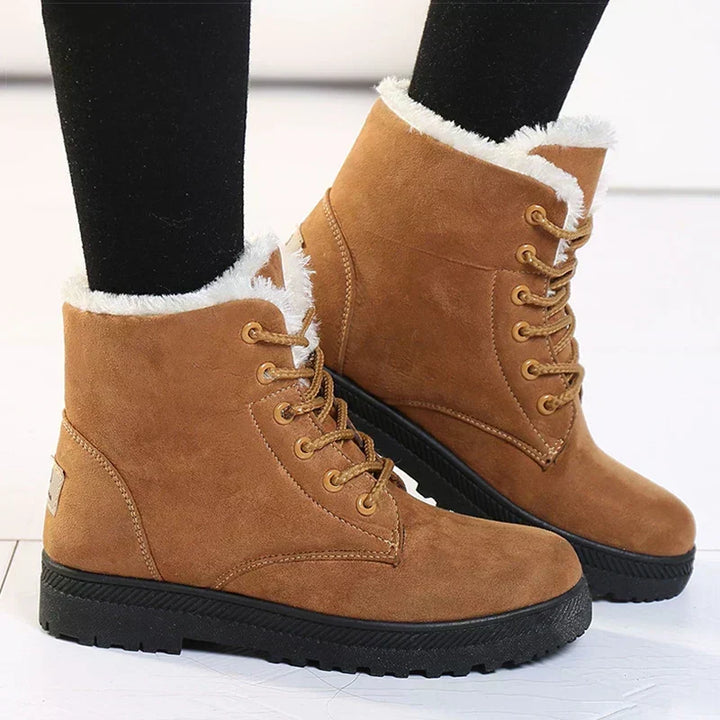 Helen | Women's Faux Fur Lined Winter Boots | Lace-Up Ankle