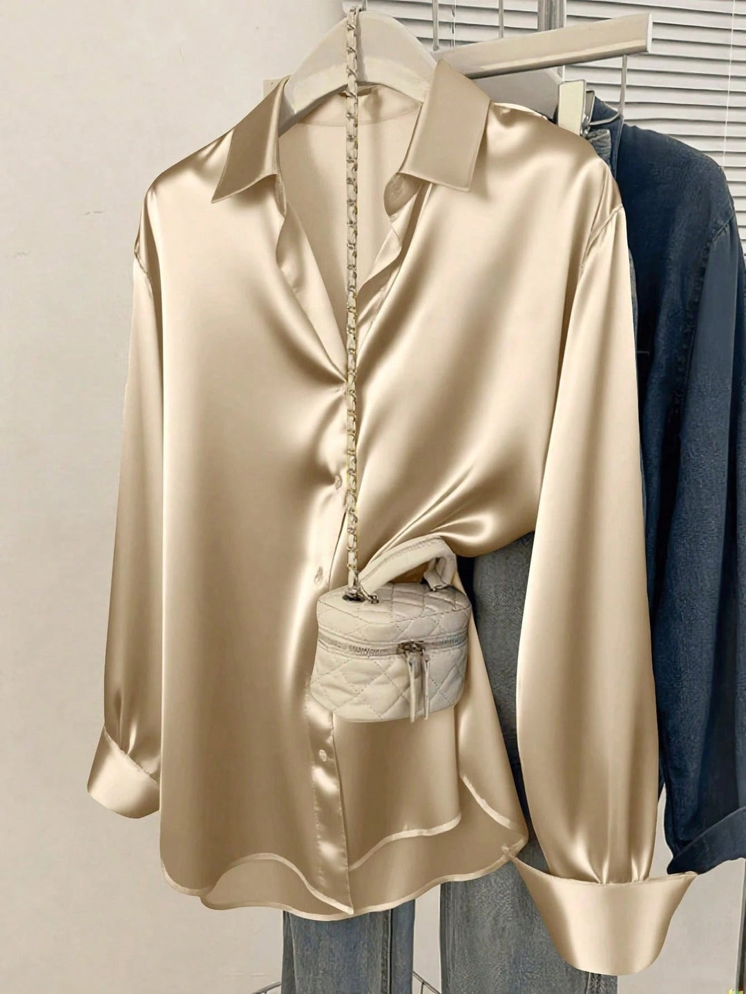 Trinity | Women's Button-Front Blouse | Point Collar Long Sleeve