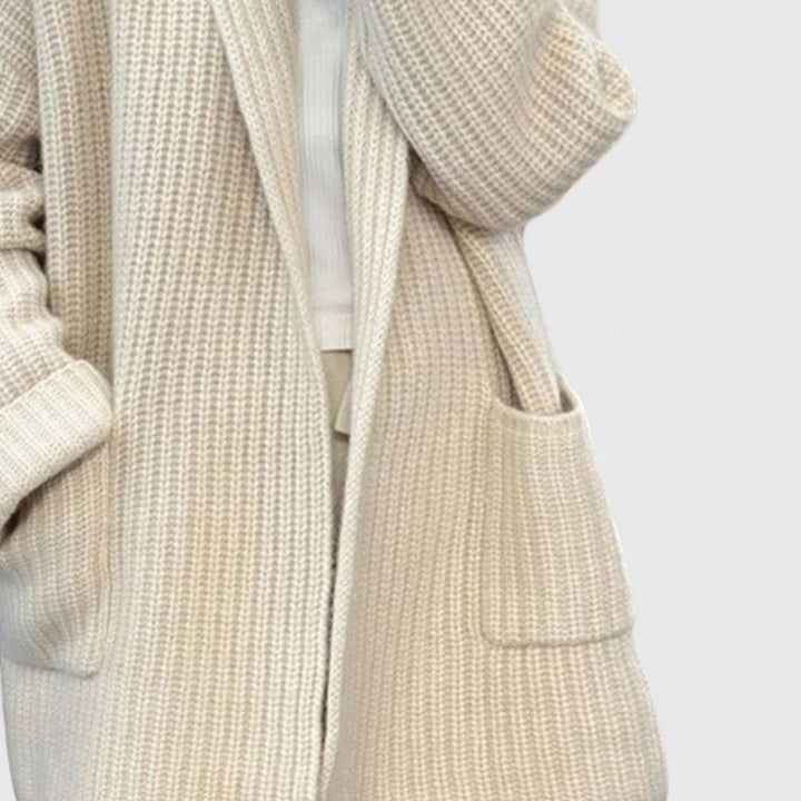 Georgia | Women's Ribbed Knit Cardigan | Pockets